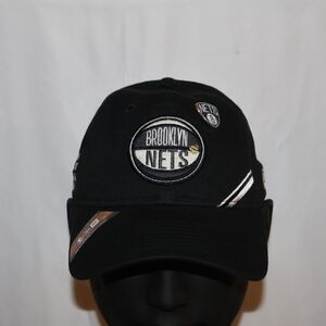 NBA Brooklyn Nets Black and White Hat